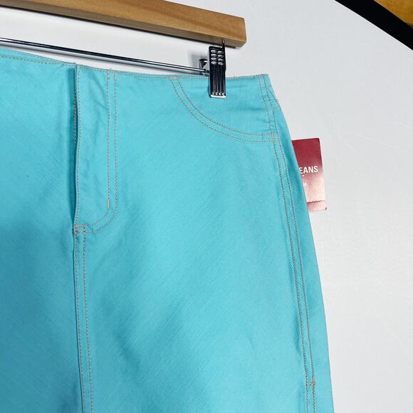 New Guess Jeans Size 27 Spa Blue Y2K Mini Skirt Denim Cotton Stretch 90s Vintage - Picture 3 of 8